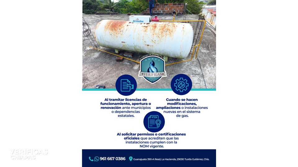 ¿Cuándo se requiere un dictamen de gas LP? - Verifigas Chiapas